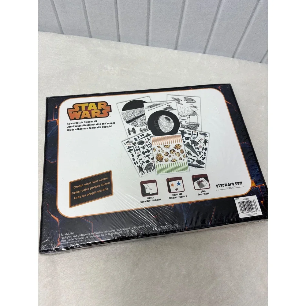 Star Wars Space Battle Sticker Kit Sandylion 155 Stickers 14 Punch-Outs Sealed